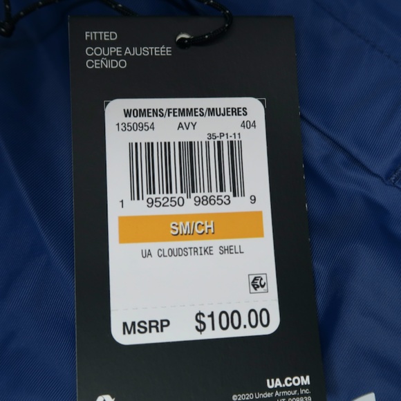 Under Armour Cloudstrike Shell Jacket 1350954 404 Indigo Blue - Picture 7 of 15